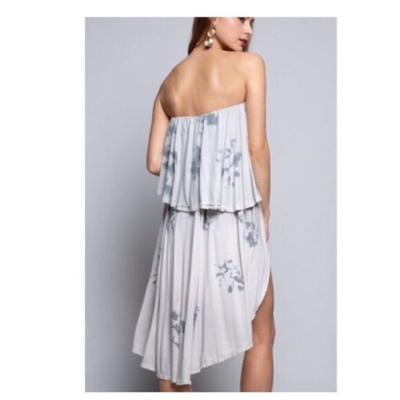 HAND-DIP Tunic w/ Asymmetrical Hem & Dye - Picture 5 of 15